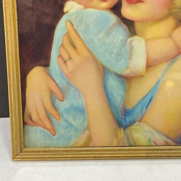 Vintage Art Deco Mother and Baby Framed Print - Picture 6 of 10